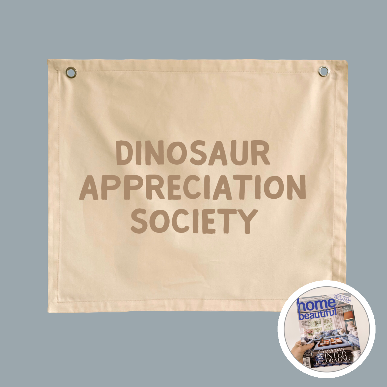 Dinosaur appreciation society wall banner ~ Shell