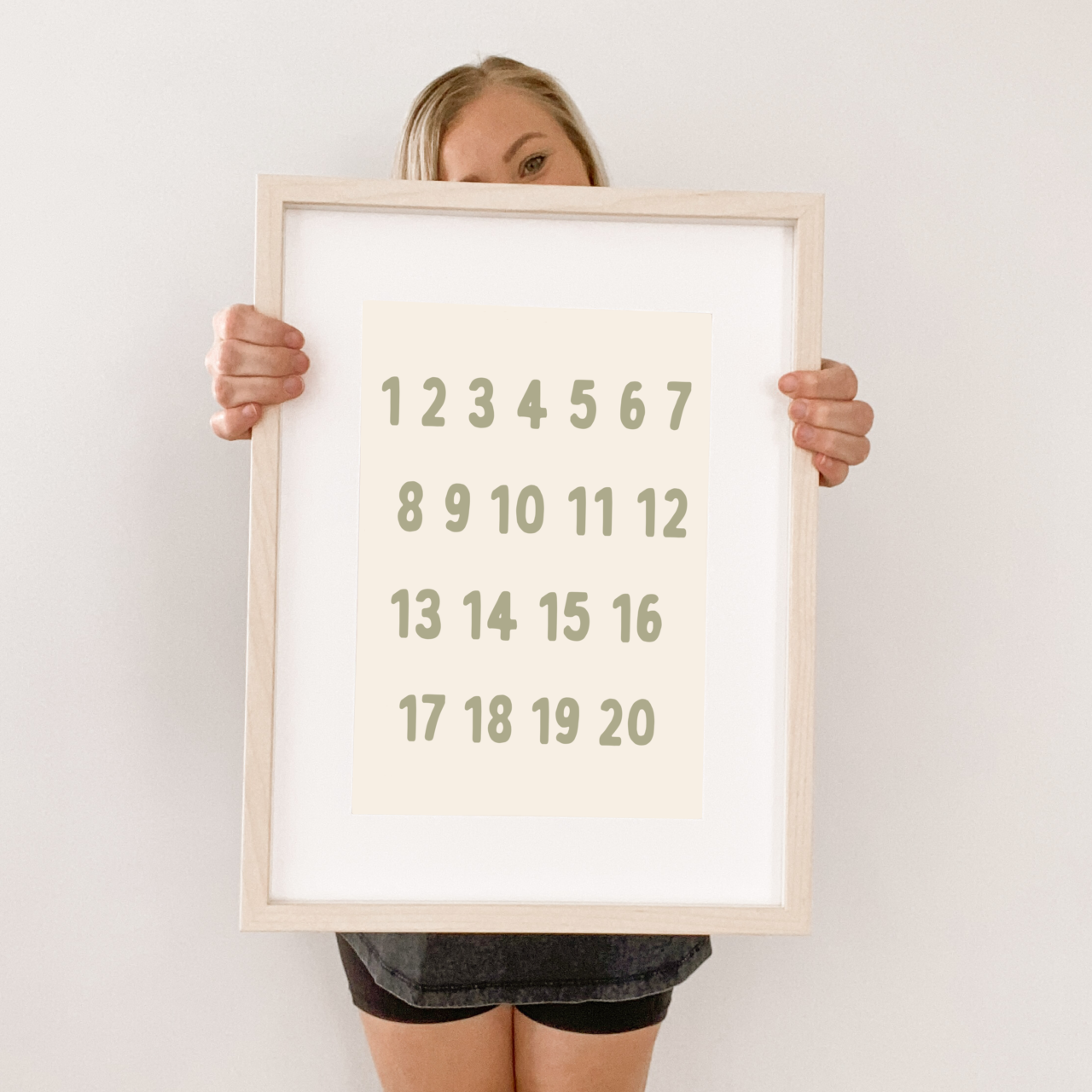 Numbers 1 to 20 kids wall print / wall art~ 10 colours