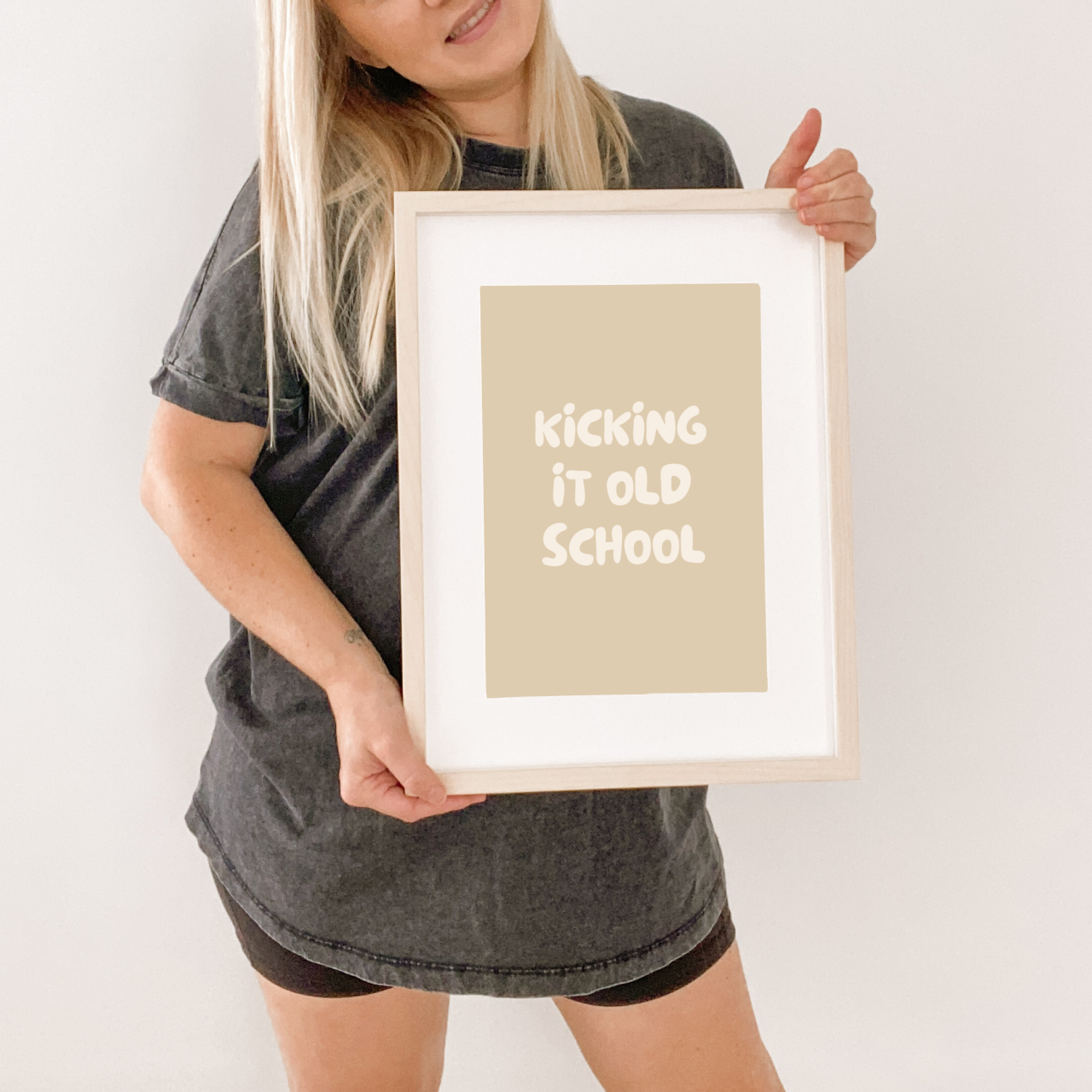 Kicking it old school kids wall print / wall art ~ 5 colours