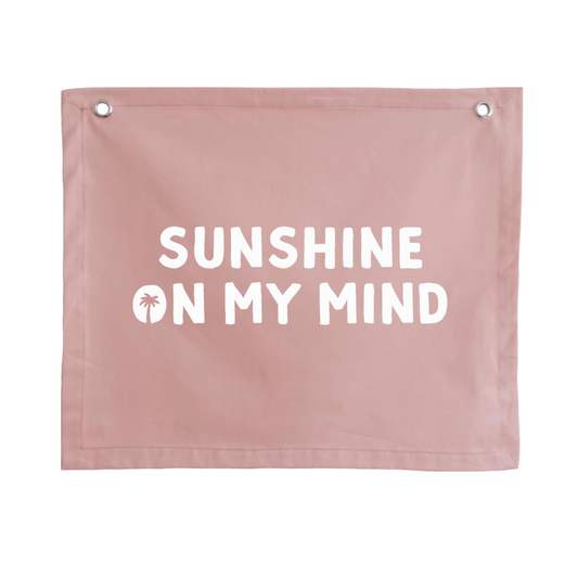 Sunshine on my mind kids wall banner / wall hanging ~ petal