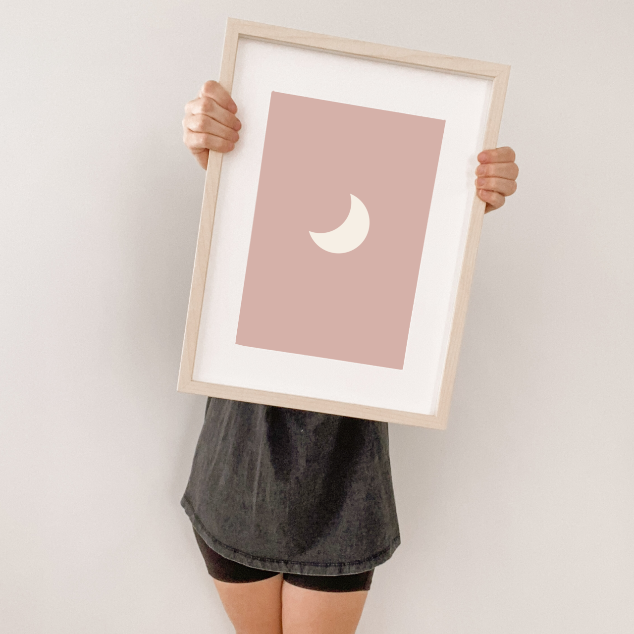 Crescent moon kids wall print / wall art ~ 6 colours