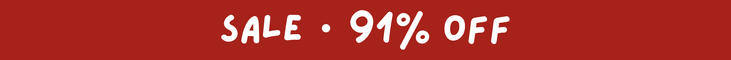 91% Off