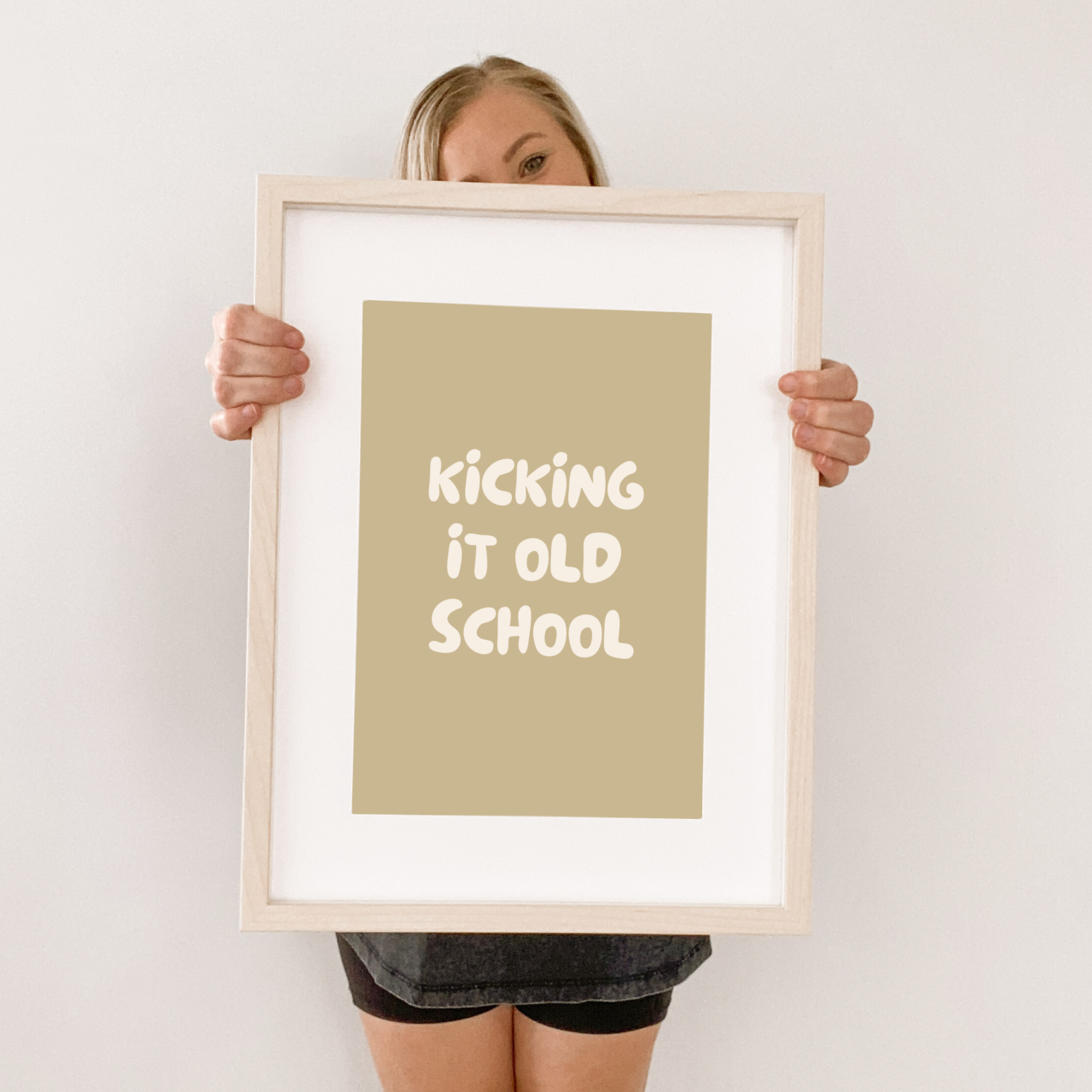 Kicking it old school kids wall print / wall art ~ 5 colours