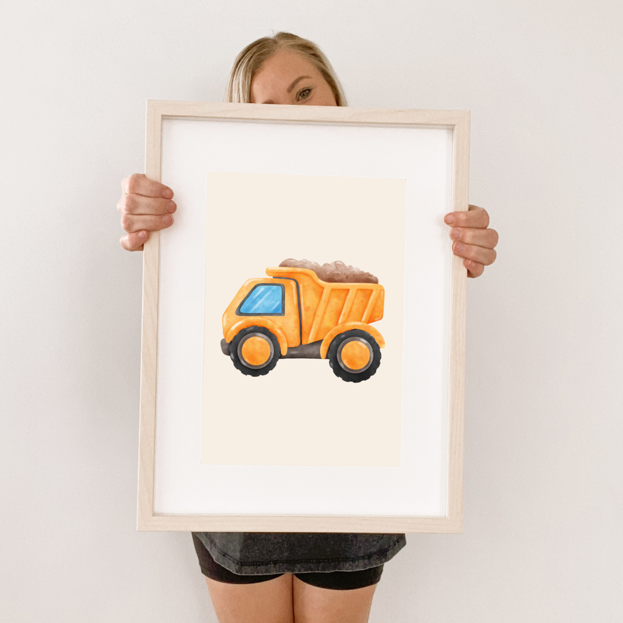 Construction vehicles kids wall print / wall art ~ 4 vehicles