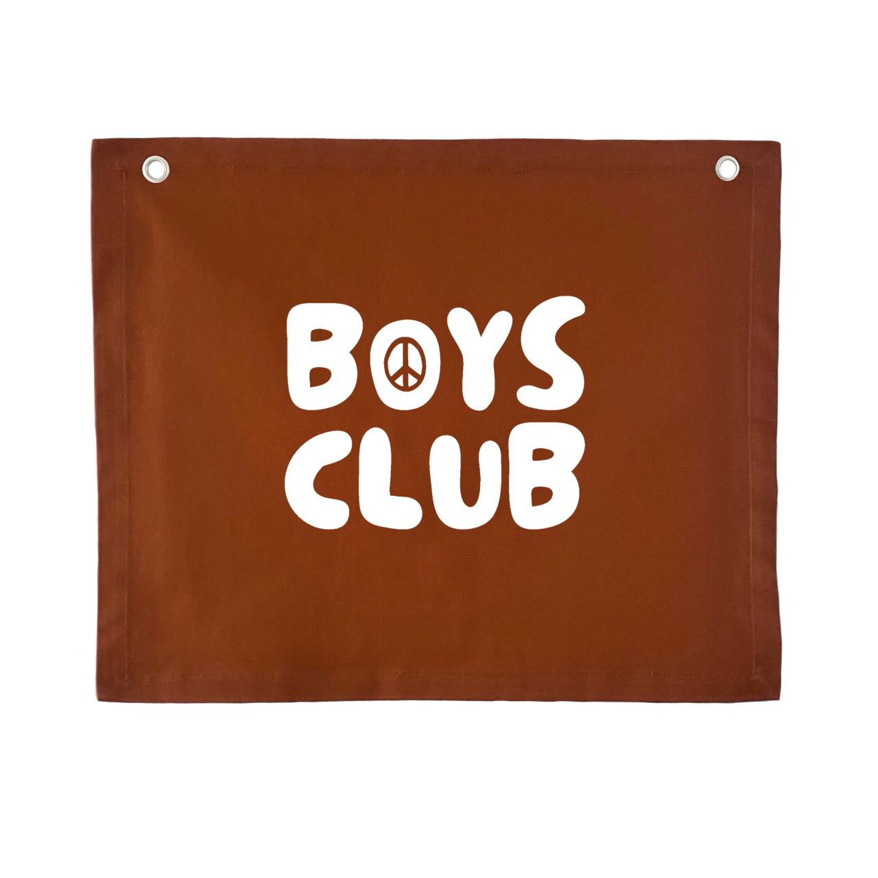 Boys club kids wall banner / wall hanging ~ Rust