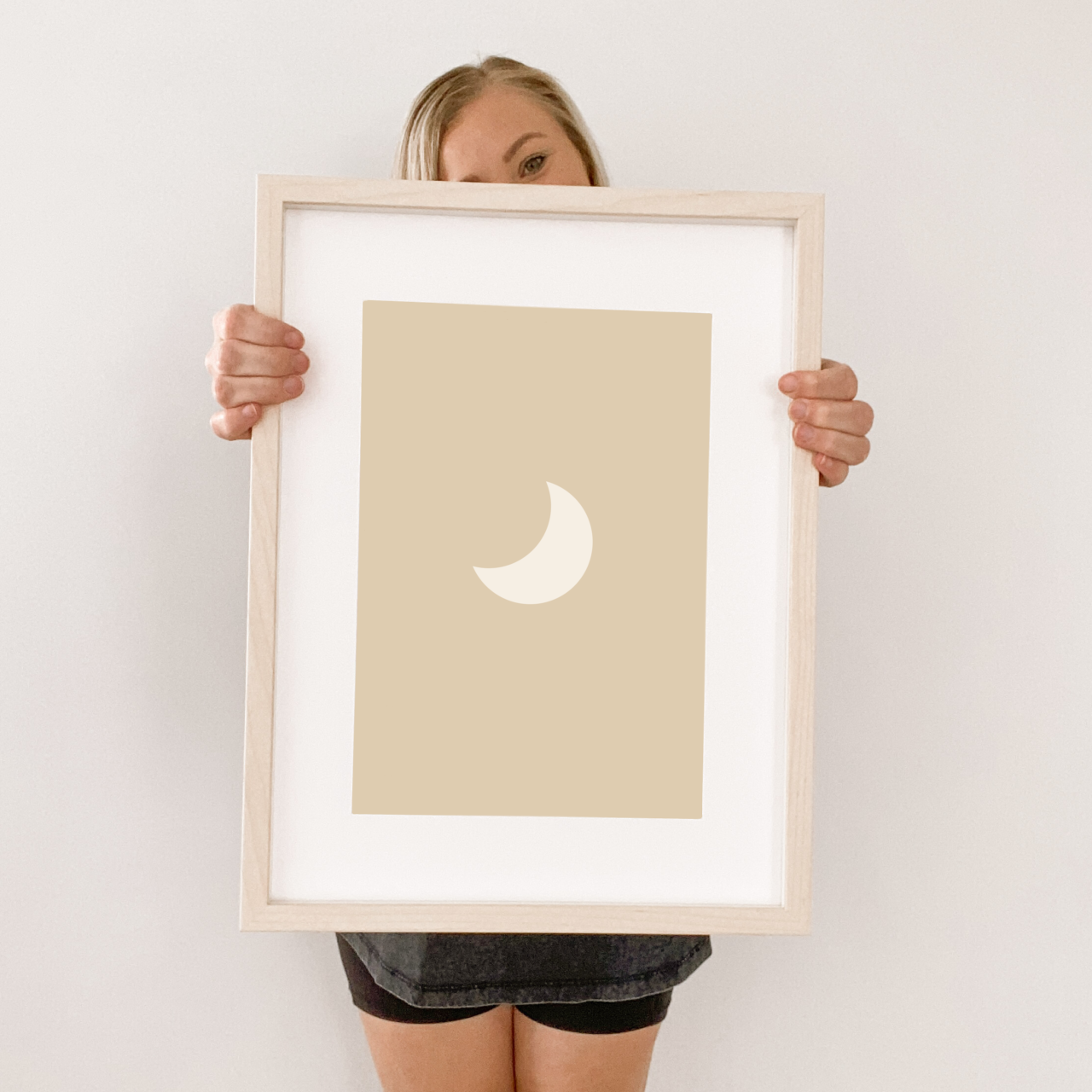 Crescent moon kids wall print / wall art ~ 6 colours