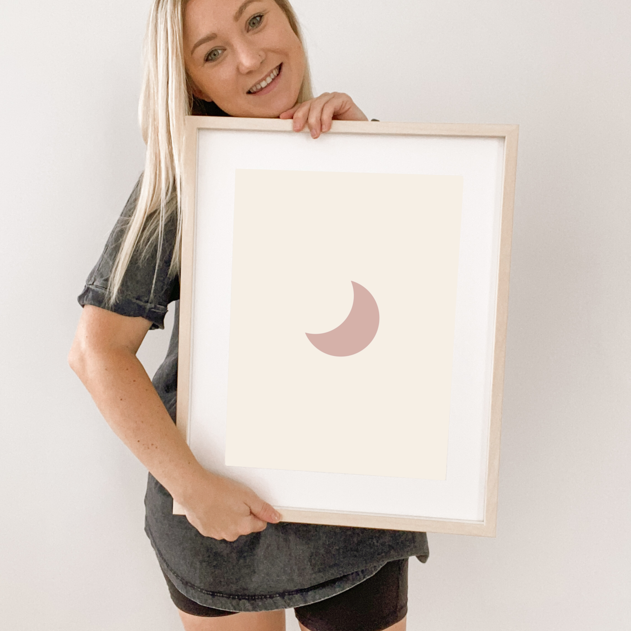 Crescent moon kids wall print / wall art ~ 6 colours