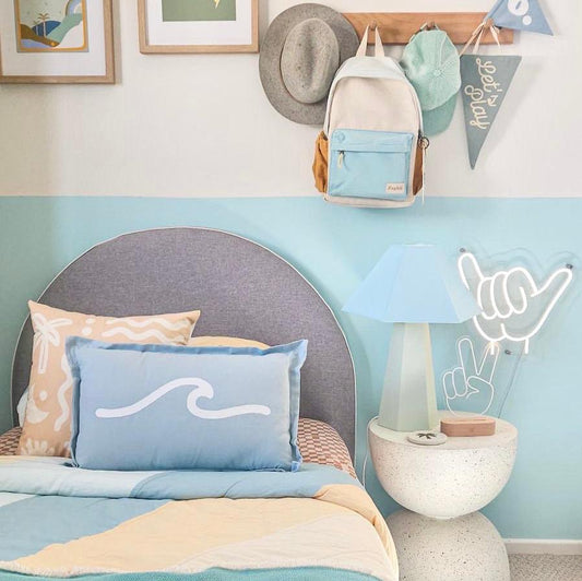 Surf boys bedroom cushion slip. Surf cushion cover. Boys surf themed cushion. cotton canvas boys cushion cover. Coastal boys cushion. Coastal boys pillow. Coastal cushion cover. Beach boys bedding. Beach theme boys cushion. Beach cushion cover. Boys coastal bedroom decor. Boys beach throw cushion. Boys surf throw pillow. summer inspired cushion cover. ocean themed kids cushion. ocean boys bedding. wave cushion cover.