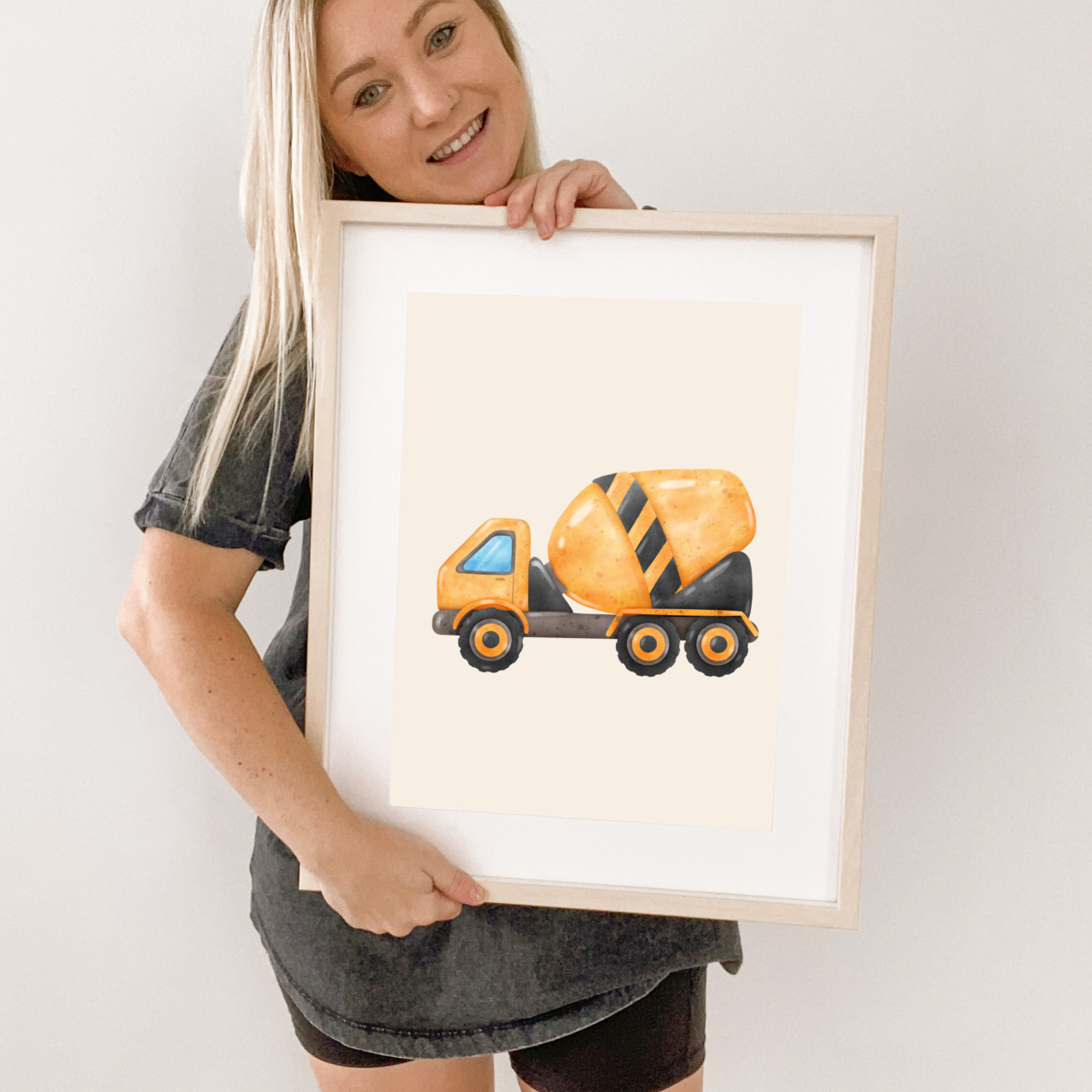 Construction vehicles kids wall print / wall art ~ 4 vehicles