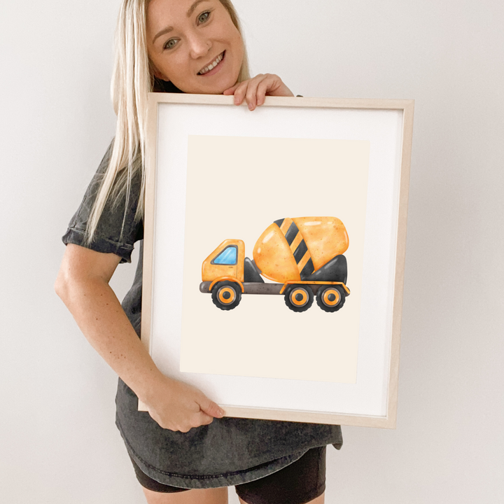 Construction vehicle decor. Construction vehicle bedroom styling. Boys bedroom wall decor. Boys construction bedroom print. Boys construction vehicles bedroom inspo. Boys bedroom decor ideas. Boys construction decor. Cement mixer wall decor. 10 year old boys bedroom ideas. Cement mixer boys bedroom decor. 7 year old boys bedroom ideas. Construction vehicles boys bedroom. Construction themed boys bedroom.