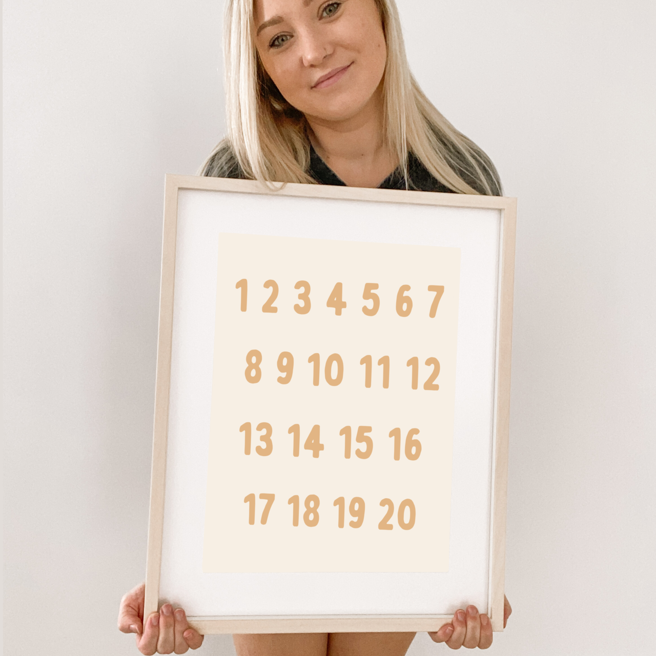 Numbers 1 to 20 kids wall print / wall art~ 10 colours