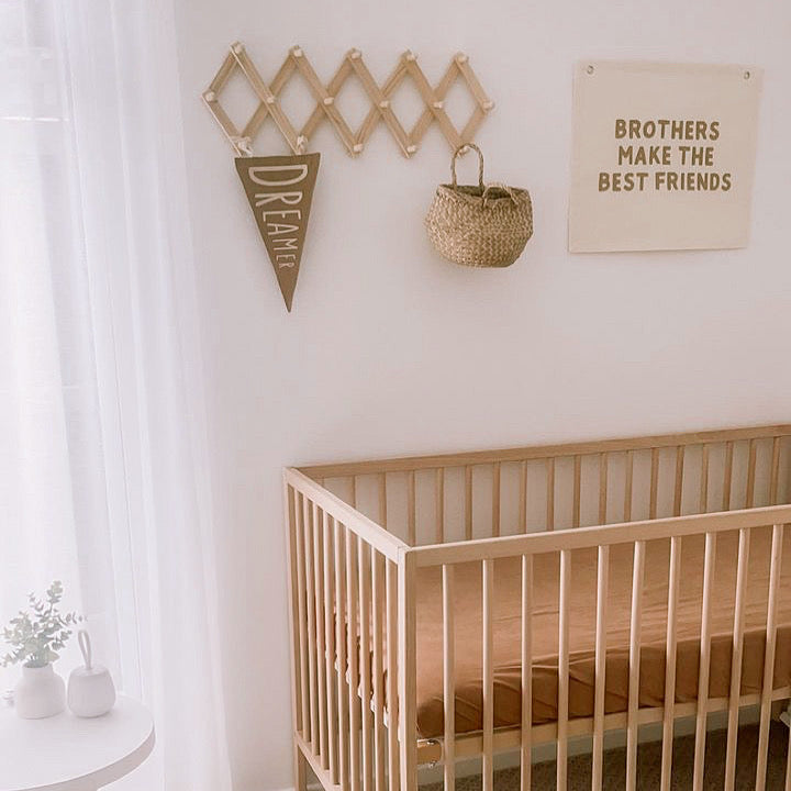 Brothers bedroom styling. Brothers bedroom wall decor. Brothers bedroom wall banner. Brothers wall banner. Brothers bedroom inspo. Brothers bedroom decor ideas. Shared boys bedroom decor. Brothers make the best friends banner. Shared boys room inspo. Brothers wall decor.
