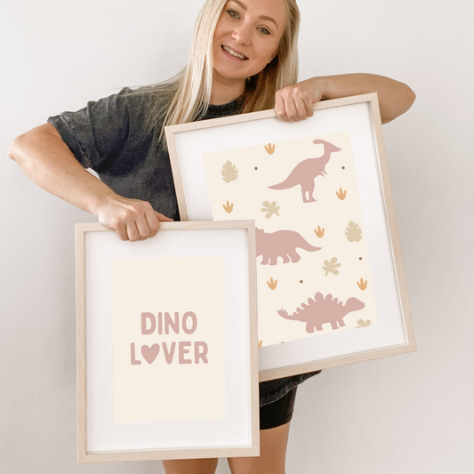 Dino pattern wall print / wall art