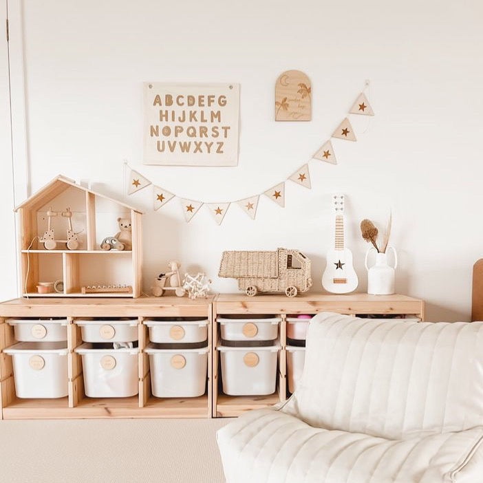Gender neutral kids room. Gender neutral nursery decor. Neutral Beige Alphabet kids banner. Boys abc banner. Boys alphabet wall banner. Surf boys bedroom styling. Boys surf bedroom decor. Boys surf bedroom wall banner. Boys surf room inspo. Beach boys bedroom inspo. Beach boys bedroom ideas. Coastal boys bedroom inspo. ABC wall banner. Neutral boys bedroom decor.