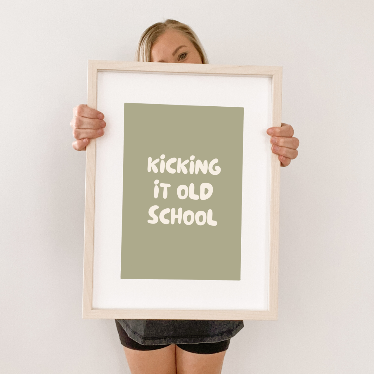 Kicking it old school kids wall print / wall art ~ 5 colours