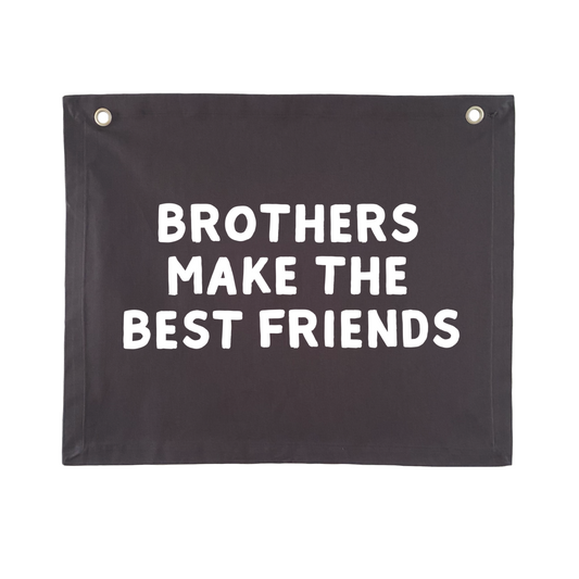 Brothers bedroom styling. Brothers bedroom wall decor. Brothers bedroom wall banner. Brothers wall banner. Brothers bedroom inspo. Brothers bedroom decor ideas. Shared boys bedroom decor. Brothers make the best friends banner. Shared boys room inspo. Brothers wall decor.