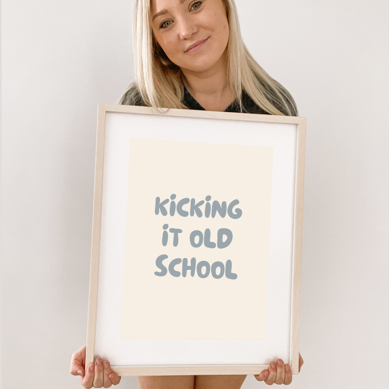 Kicking it old school kids wall print / wall art ~ 5 colours