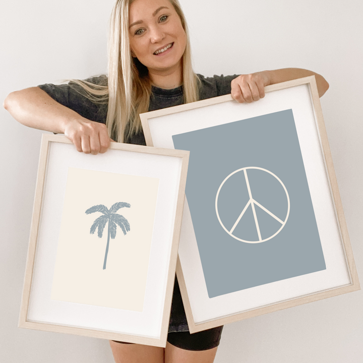 Simple peace sign wall print. Peace symbol wall art. Peace sign kids unframed print. Kids wall art. Kids wall print. Surf boys bedroom print. Surf boys bedroom styling. Boys surf bedroom wall decor. Surf boys bedroom wall art. Boys surf room inspo. Beach boys bedroom inspo. Boys beach bedroom ideas.