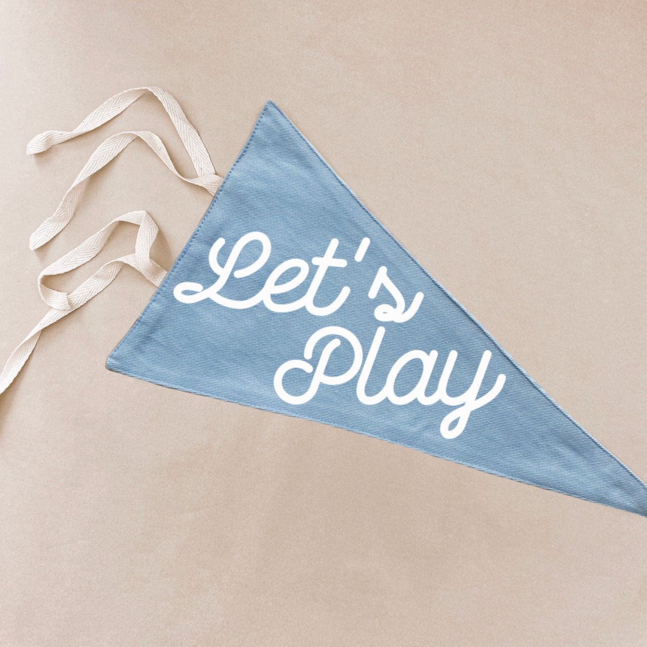 Let’s play tie up pennant flag / wall hanging