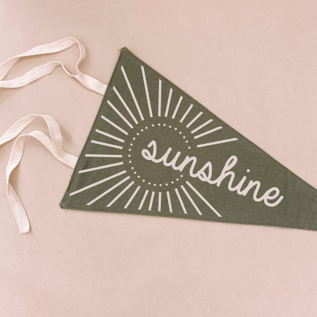 Sunshine tie up pennant flag / wall hanging