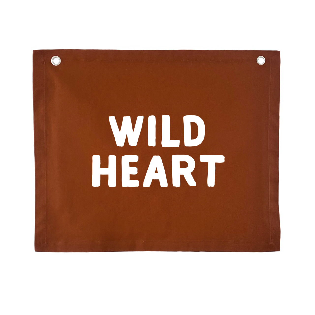 Wild heart kids wall banner / wall hanging ~ Rust