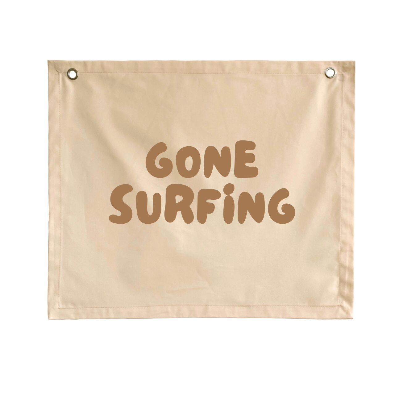 Gone surfing kids wall banner / wall hanging ~ Shell