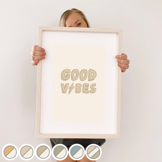 Good vibes kids wall print / wall art ~ 6 colours