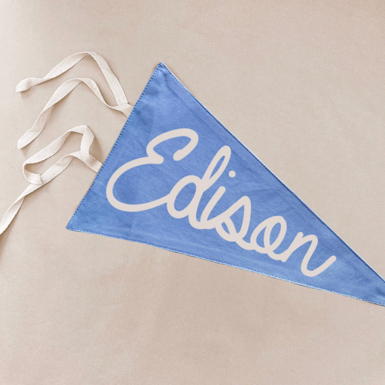 Personalised name tie up pennant flag / wall hanging