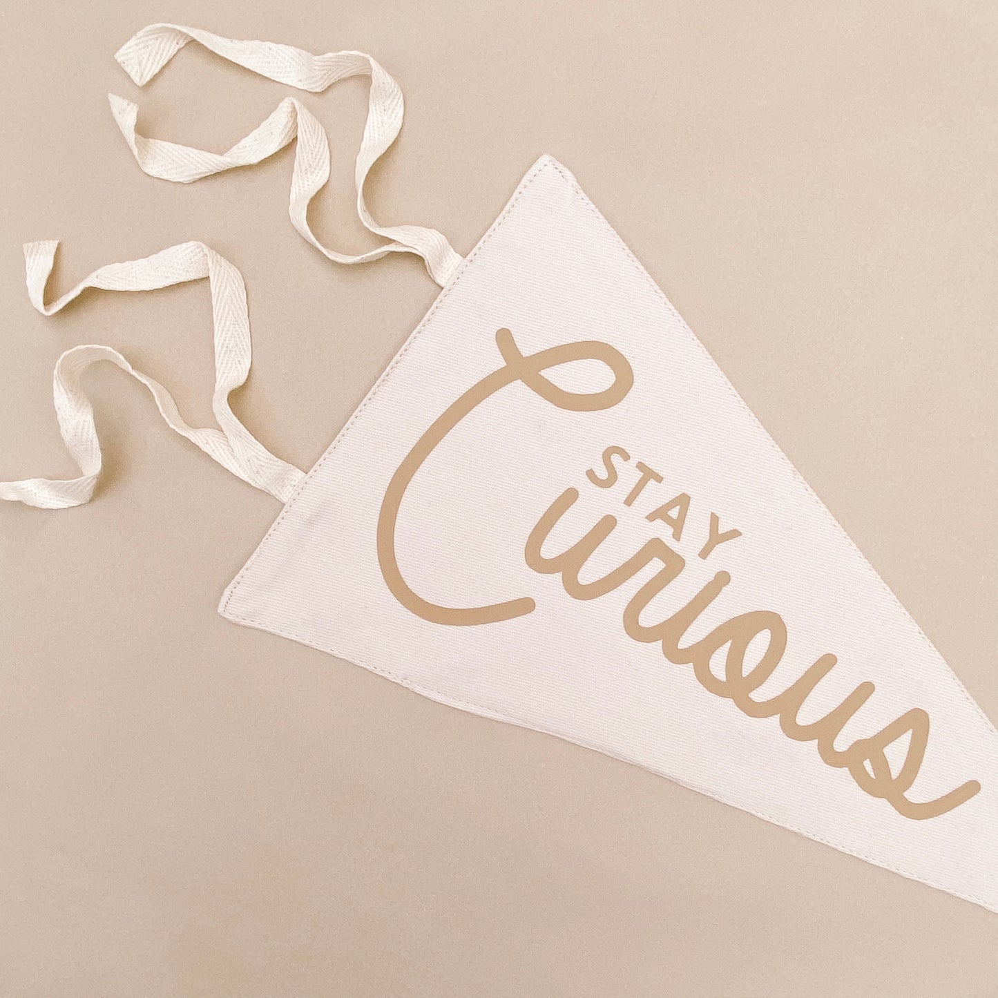 Stay curious tie up pennant flag / wall hanging