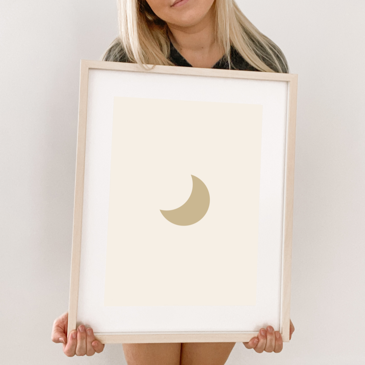 Crescent moon kids wall print / wall art ~ 6 colours