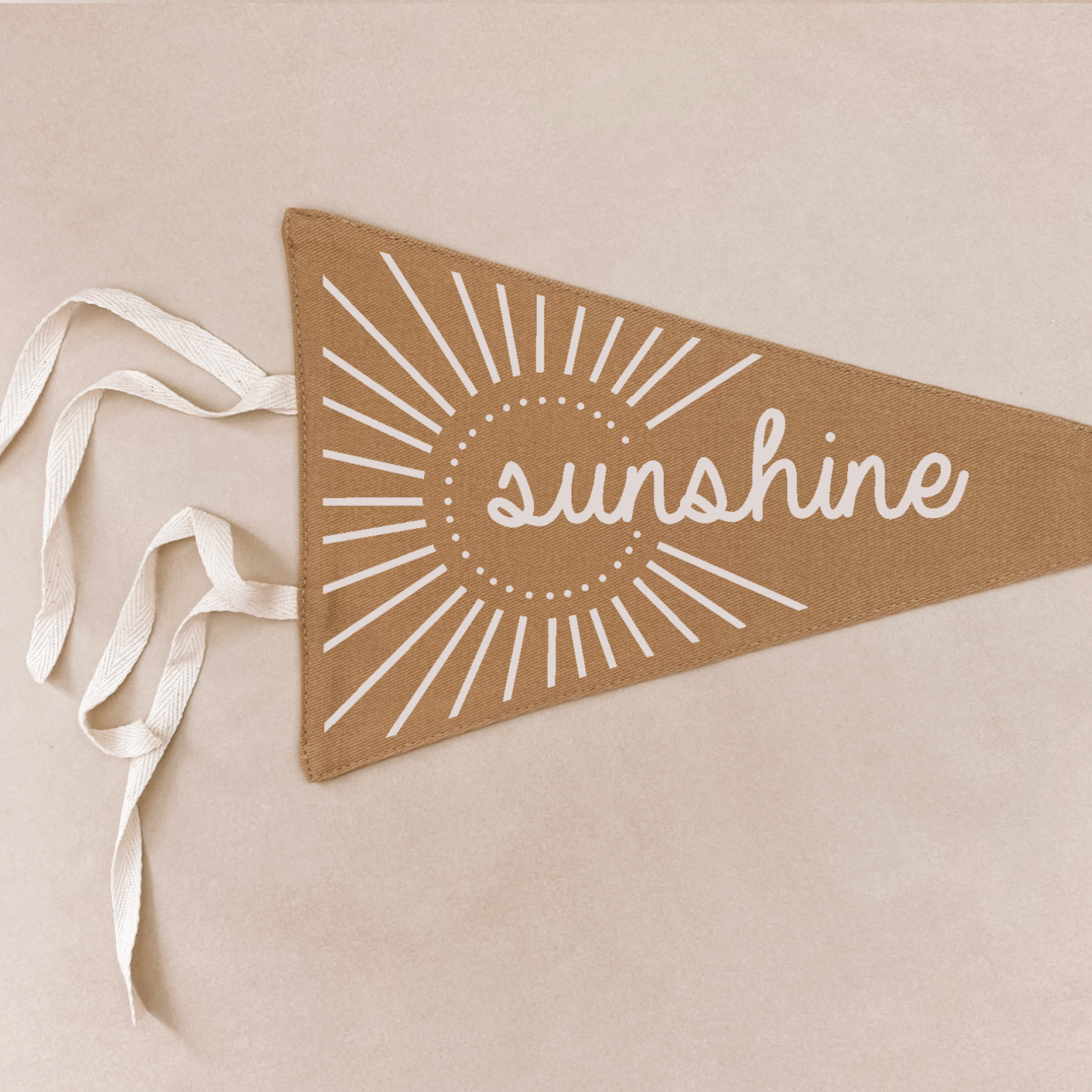 Sunshine tie up pennant flag / wall hanging