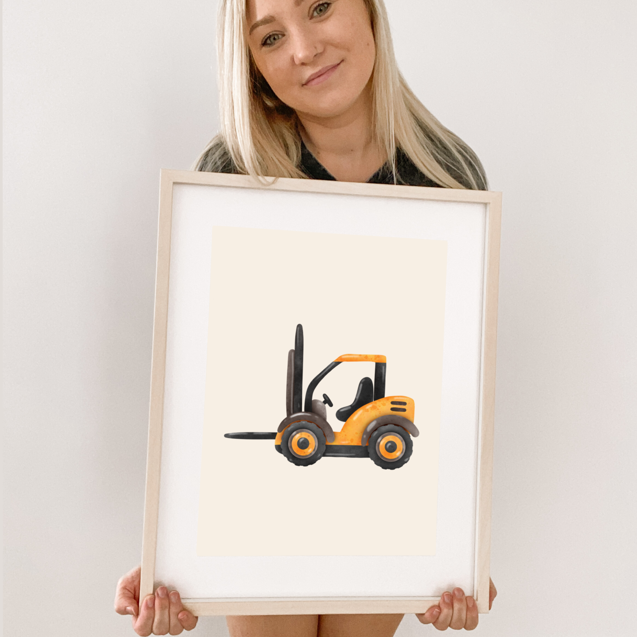 Construction vehicles kids wall print / wall art ~ 4 vehicles