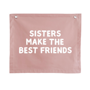 sisters flag. girls bedroom styling. girls shared bedroom wall decor. sisters bedroom wall banner. sisters wall flag banner. shared girls bedroom inspo. sisters bedroom decor ideas. sisters bedroom decor. sisters flag. sisters nursery room inspo. sisters make the best friends flag.