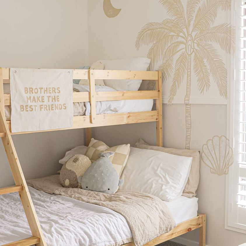 Brothers make the best friends wall banner ~ Warm sand ~ Sale
