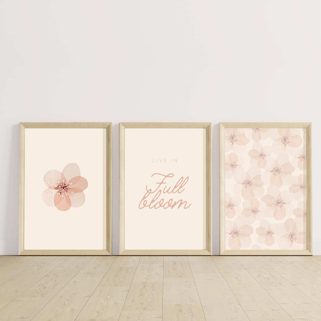 Live In Full Bloom girls wall prints / wall art ~ 3 designs