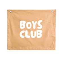Boys club kids wall banner / wall hanging ~ Honey yellow