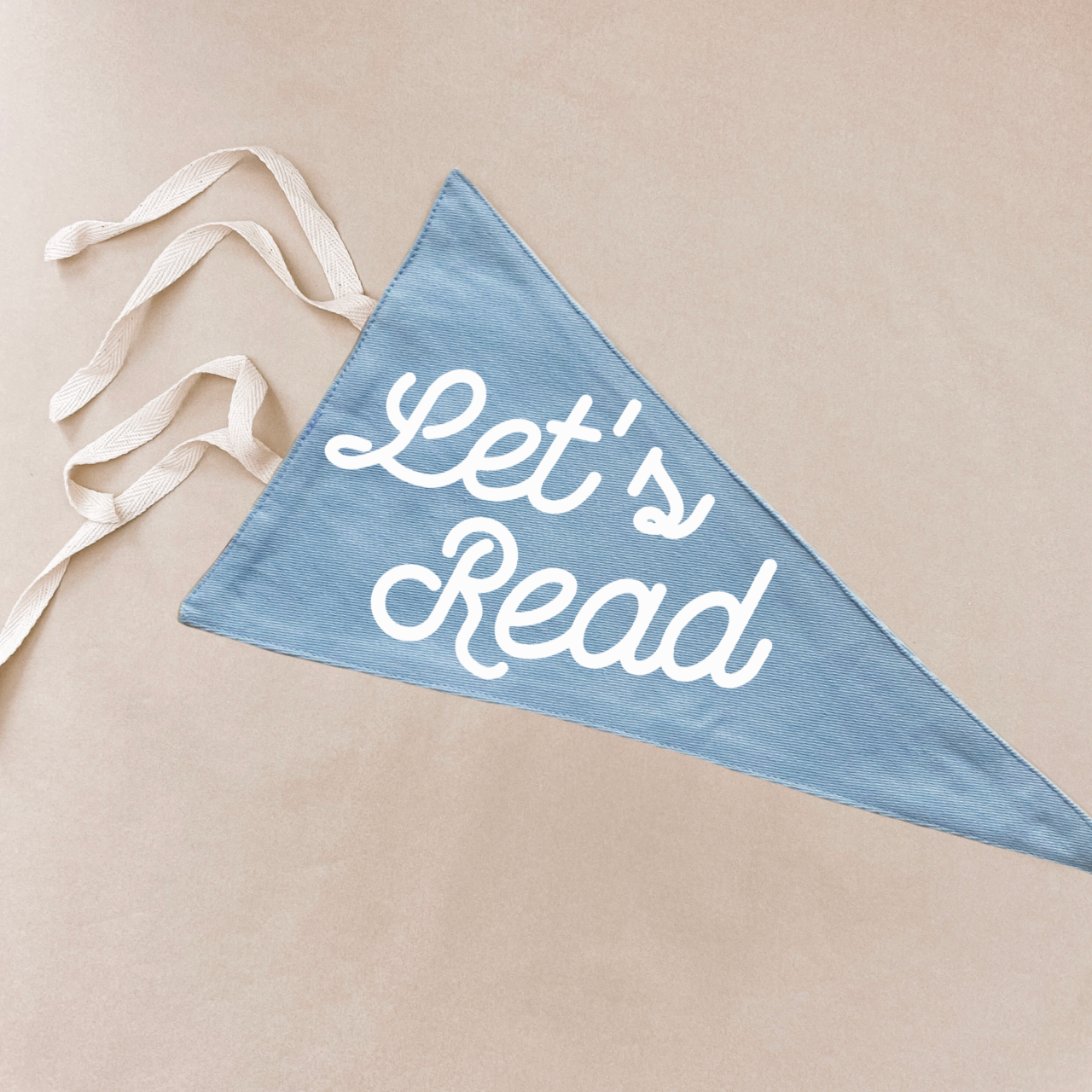 Let’s read tie up pennant flag / wall hanging