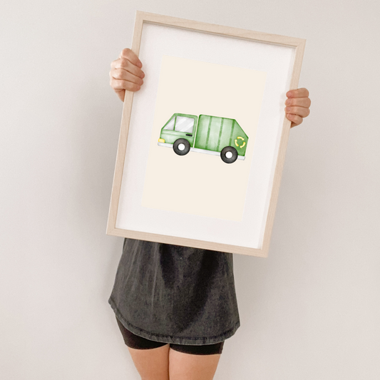 Garbage truck bedroom styling. Boys bedroom wall decor. Boys Recycling truck bedroom print. Boys garbage truck vehicles bedroom inspo. Boys bedroom decor ideas. Boys Recycling truck decor. Recycling truck wall decor. 10 year old boys bedroom ideas. Garbage truck boys bedroom decor. 7 year old boys bedroom ideas. Recycling truck boys bedroom. Garbage truck themed boys bedroom.