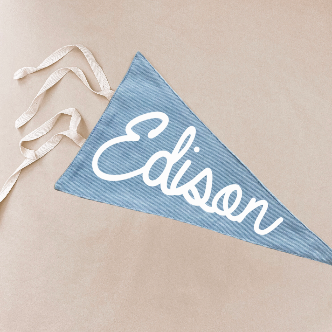 Personalised name tie up pennant flag / wall hanging