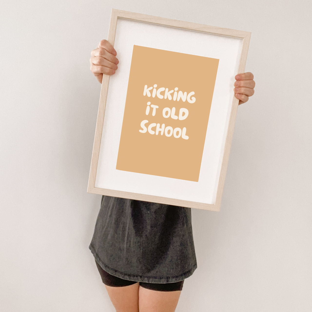 Kicking it old school kids wall print / wall art ~ 5 colours