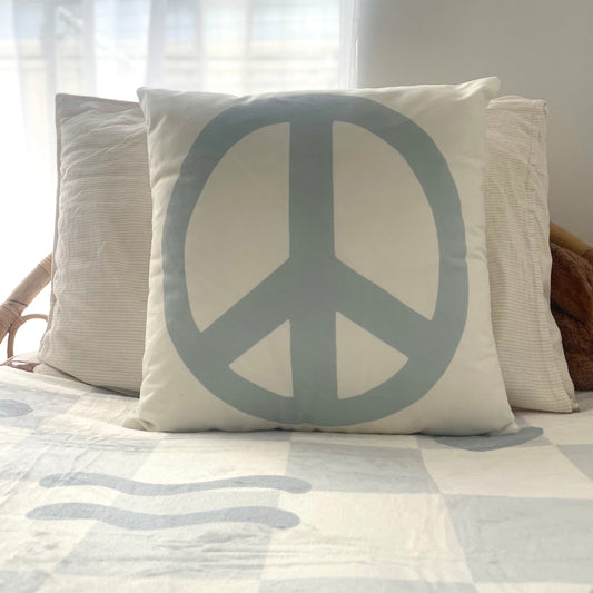 Classic peace cushion slip / cushion cover ~ Ocean blue