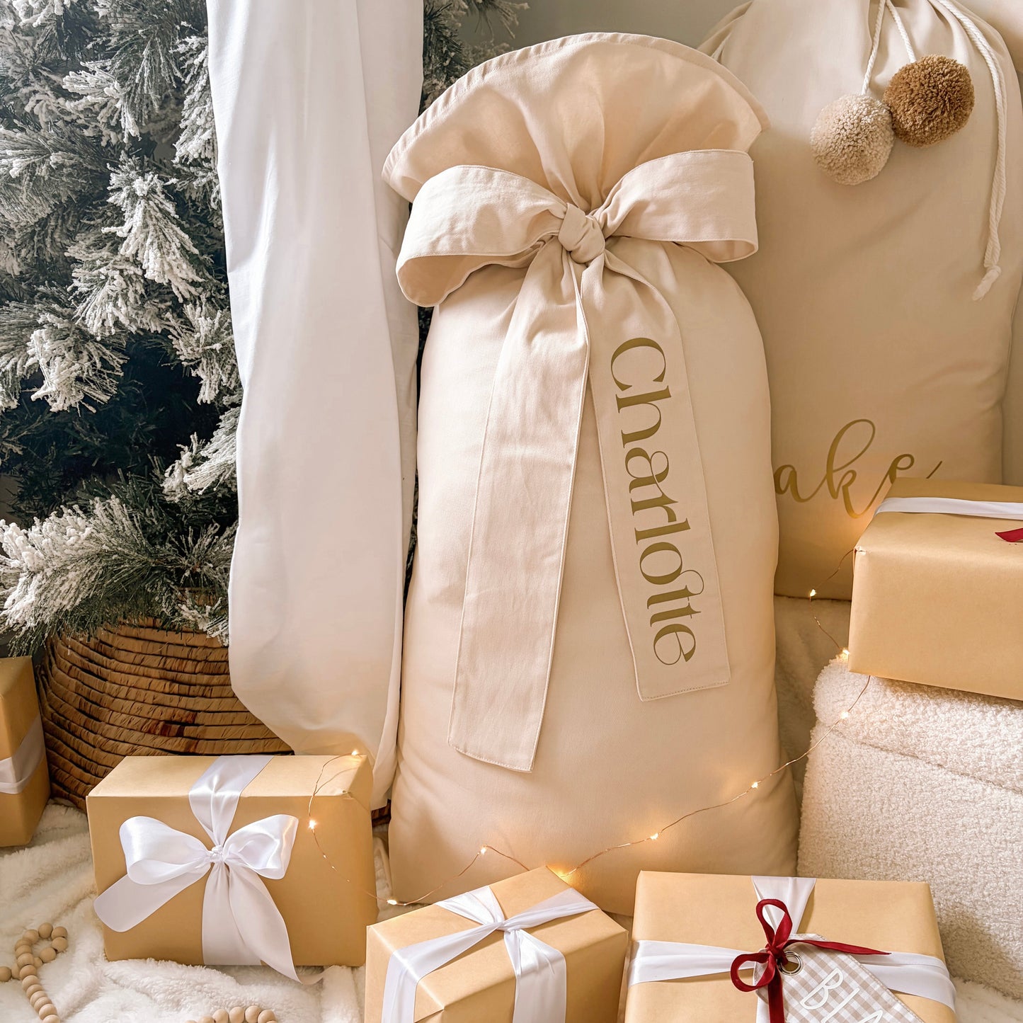 Personalised Santa Sack, Personalised Christmas Sack, Bow Santa Sack, Personalised Bow Sack, Extra Large Santa Sack, Large Santa Sack, Kids Santa Sack, Christmas Gift Sack, Personalised Christmas Gift, Christmas Eve Sack, Reusable Santa Sack, Canvas Santa Sack, Neutral Christmas Decor, Beige Santa Sack, Warm Sand Santa Sack, Vintage Christmas Decor, Traditional Christmas Decor, Christmas Keepsake, Kids Christmas Decor, Girls Santa Sack, Boys Santa Sack, Custom Name Santa Sack, Australian Christmas, Christma