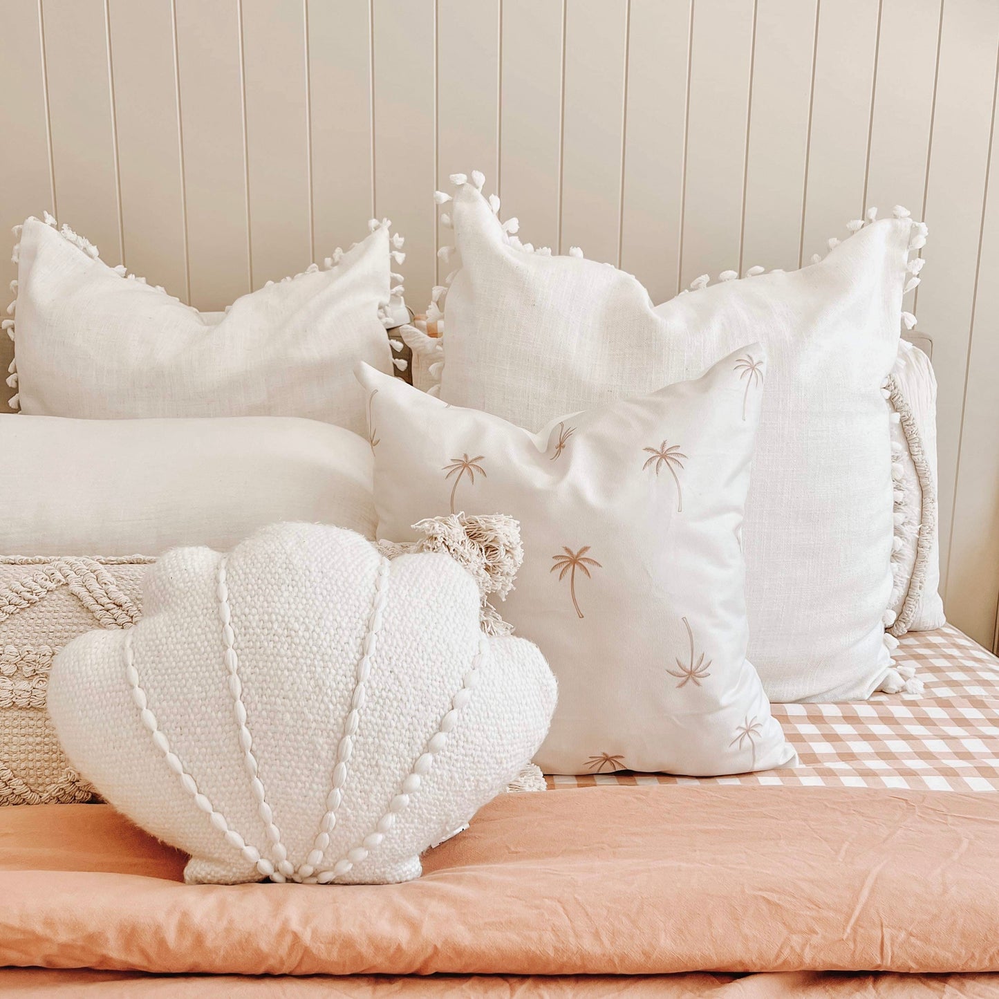 Vintage palms cushion slip  ~ Sale
