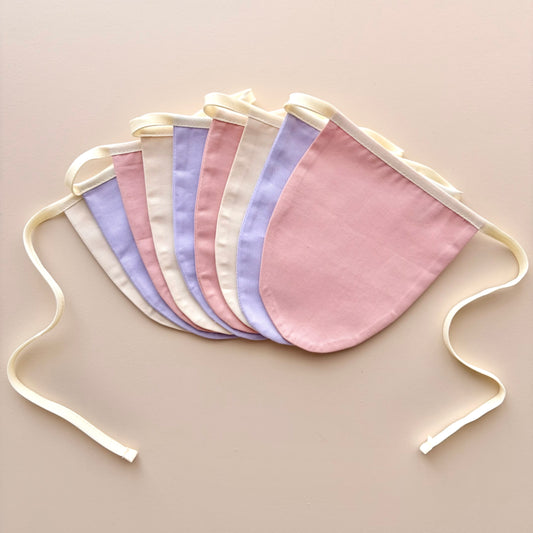 Fairy floss girls scalloped wall bunting | Pink & purple wall garland