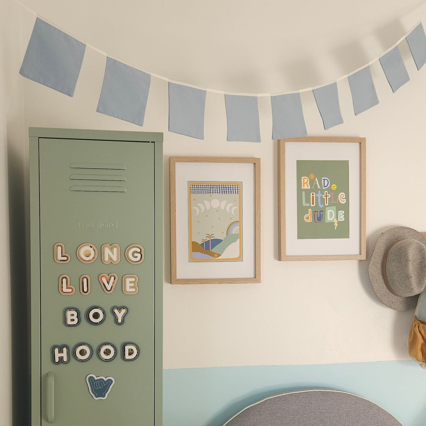 Sea side kids wall bunting / wall hanging