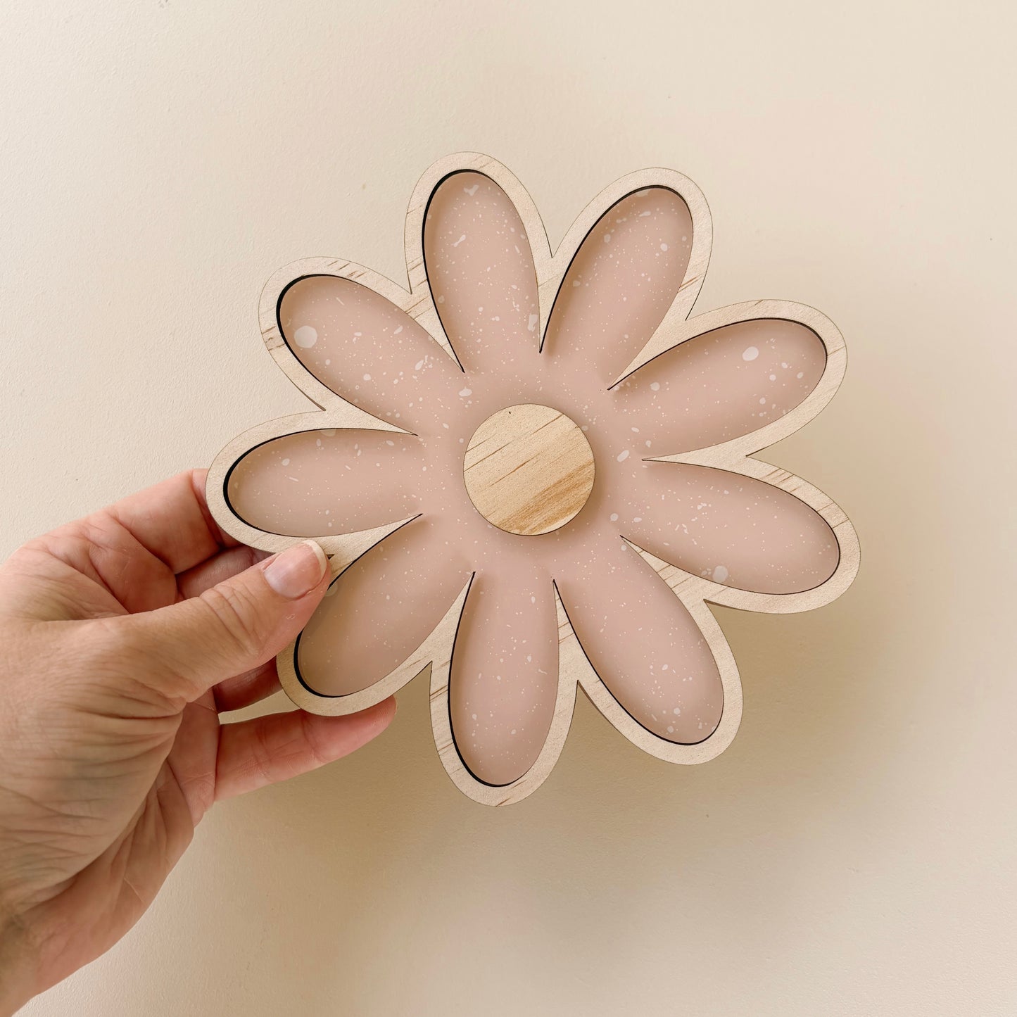 Flower wall shape | girls floral acrylic & timber decor