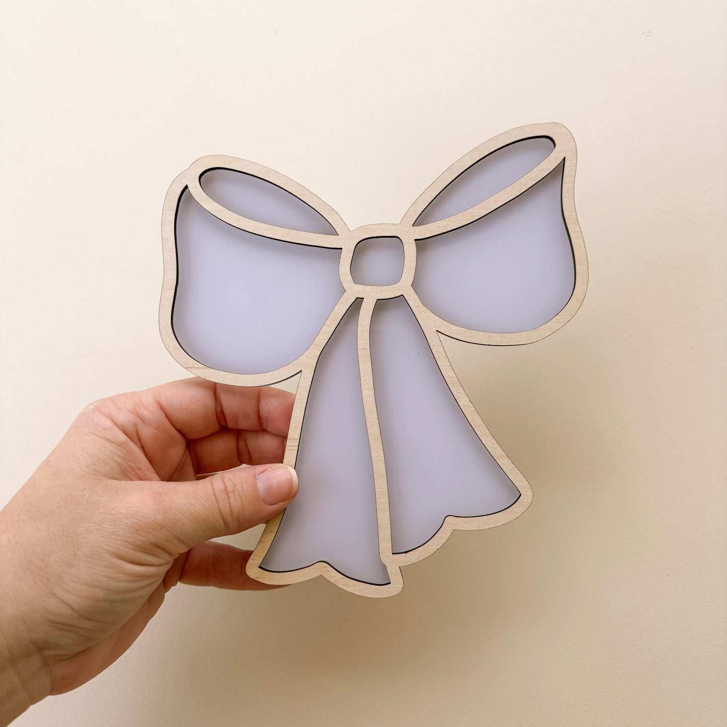 Bow wall shape | girls bow acrylic & timber decor