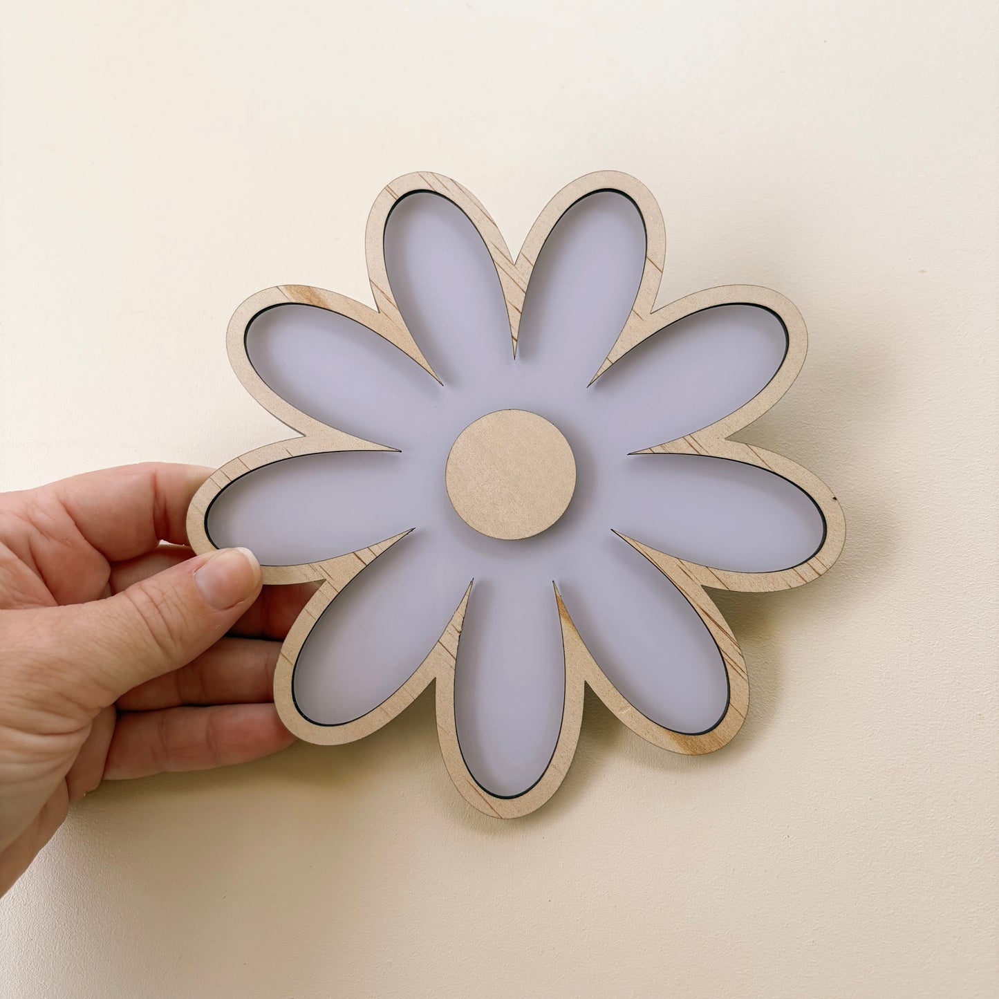 Flower wall shape | girls floral acrylic & timber decor