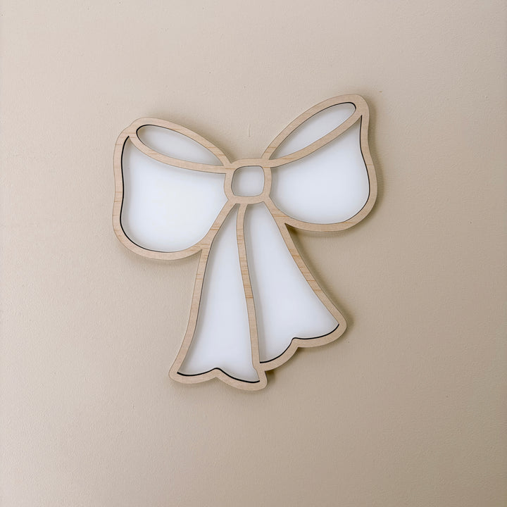 Bow wall shape | girls bow acrylic & timber decor