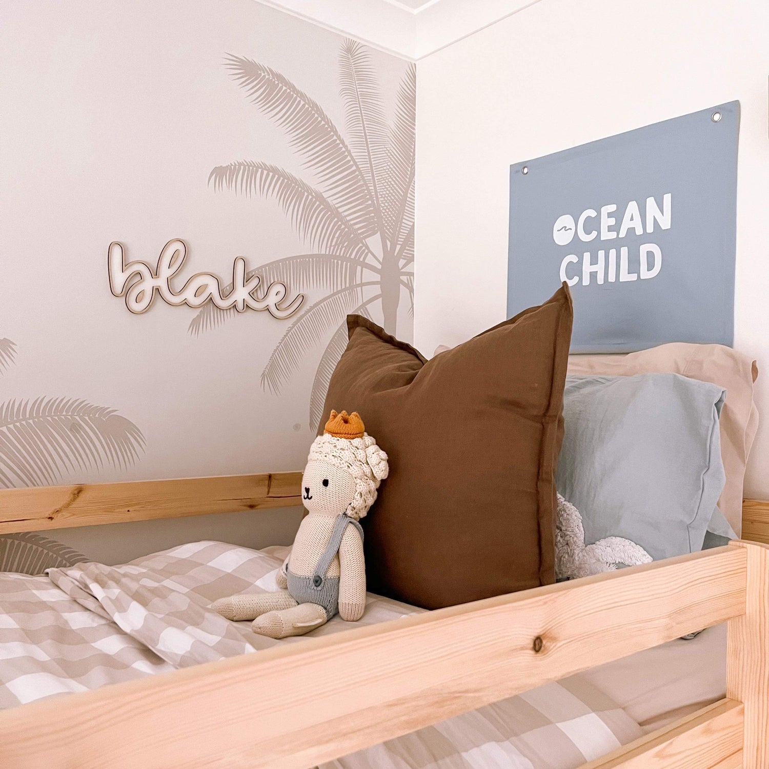 Pastel blue kids room. Soft blue nursery decor. Sky blue ocean child kids banner. Baby blue ocean banner. Boys ocean wall banner. Surf boys blue bedroom styling. Boys calm surf bedroom decor. Boys surf bedroom wall banner. Boys fun surf room inspo. Beach boys bedroom inspo. Beach boys bedroom ideas. Coastal boys bedroom inspo. Coastal wall banner. Pastel blue boys bedroom decor.